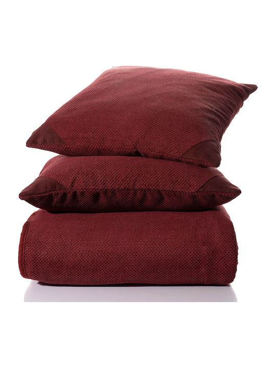 Silk Fashion Viersitzer-Sofa Überwurf 1715 180x350cm Bordo