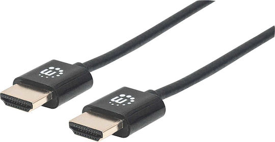 Manhattan HDMI 1.4 High Speed 1080p 120Hz Cable HDMI Male - HDMI Male 3m Black