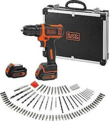 Black & Decker Șurubelniță cu percuție Mașină de găurit Baterie 10.8V 2x1.5Ah