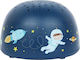 A Little Lovely Company Led Kids Projector Lamp Space with Stars Projection Blue 14x14x9cm