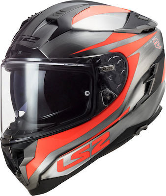 LS2 FF327 Challenger Full Face Helmet with Sun Visor ECE 22.05 1420gr Canon Jeans Fluo Orange FF327CCJFO