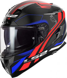 LS2 FF327 Challenger Propeller Full Face Helmet with Sun Visor ECE 22.05 1420gr Red/Blue FF327CPRB