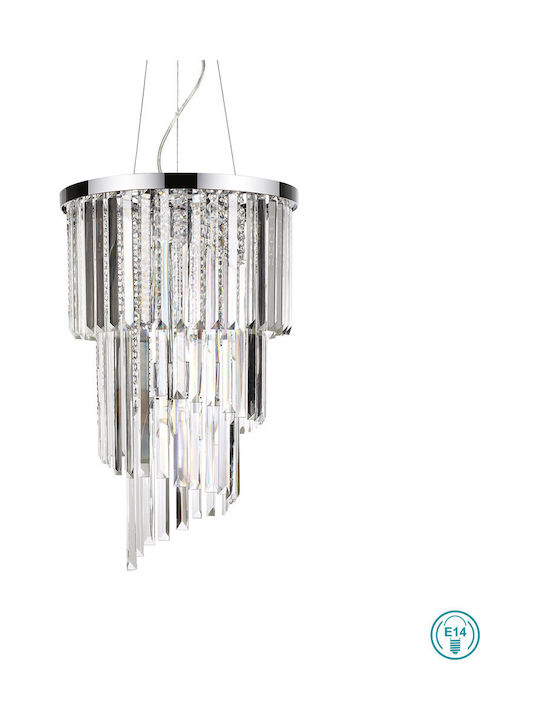 Ideal Lux Carlton SP8 Chandelier with Crystals 8xE14 Transparent 40cm 117737