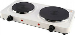 Muhler Enamel Countertop Double Burner White