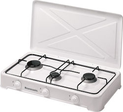 Ravanson Liquid Gas Countertop Triple Burner White