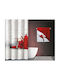 Saint Clair Christmas 412 Fabric Shower Curtain 180x200cm White