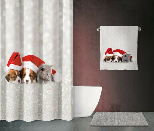 Saint Clair Christmas Des 411 Душ завеса Тъканна 180x200см Многоцветна