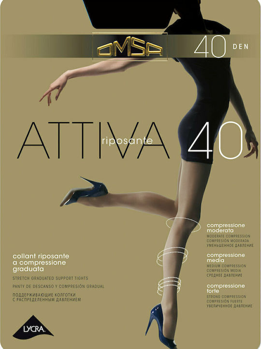 Omsa Attiva Women's Pantyhose 40 Den Castoro