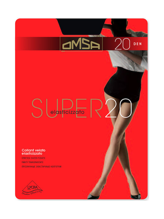 Omsa Super Women's Pantyhose 20 Den Black