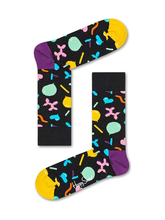 Happy Socks Balloon Animal Herren Gemusterte Socken Schwarz 1Pack