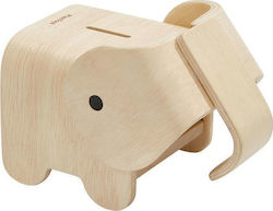 Plan Toys Children's Money Box Wooden Beige 11.7x15x11cm