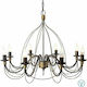 Ideal Lux Corte SP8 Chandelier Candlestick 8xE14 Black 80cm 057194