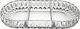 Nachtmann Crystall Dessert Divided Serving Plate with 3 Slots Orion Transparent