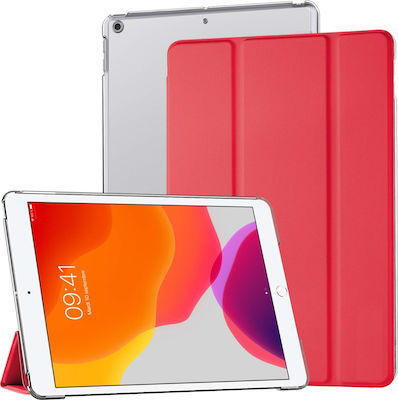 Tri-Fold Klappdeckel Synthetisches Leder / Silikon Rot (iPad 2019/2020/2021 10.2'')