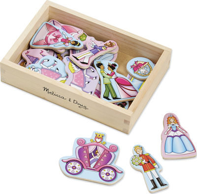 Melissa & Doug Magnetic Construction Toy Wooden Princess Magnets