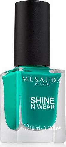 Mesauda Milano Shine N' Wear Luciu Oja Lustruirea De Lungă Durată Uscare Rapidă Verde 10ml