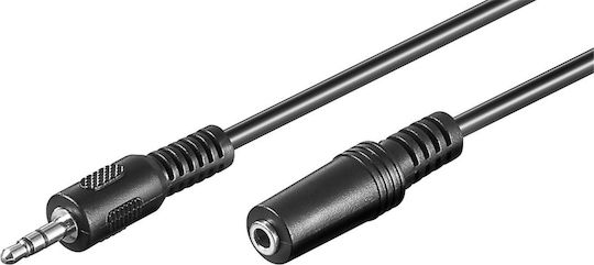 Goobay Καλώδιο Ήχου 3.5mm male - 3.5mm female Μαύρο 2m 50431