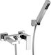 Crolla Mixing Bathtub Shower Faucet Complete Set Silver