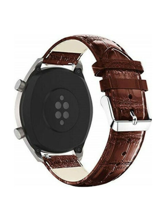 Λουράκι Δερμάτινο Καφέ (Huawei Watch GT/GT Pro 2/3/4/5 / Ultimate 46mm)