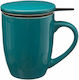 Secret de Gourmet Becher Keramik mit Deckel Blau 320ml