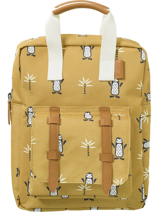 Fresk Penguin Small School Bag Backpack Kindergarten in Yellow color