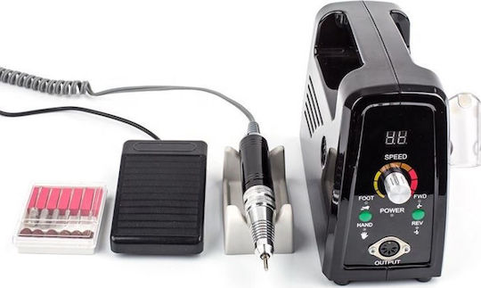 Factory ZS-703 Nail Drill Power 65W Black with Pedal with 35000 Rotations per Minute