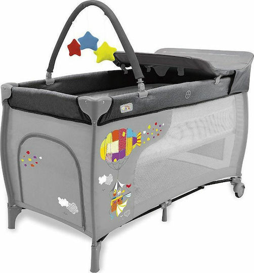 Asalvo Mix Plus Zeppelin Кошара за игра 2 Нива с Променяща се Повърхност Сив 125x77см