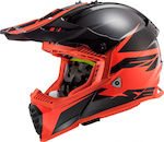LS2 Fast Evo MX437 Roar Matt Black Red Κράνος Μηχανής Motocross 1150gr