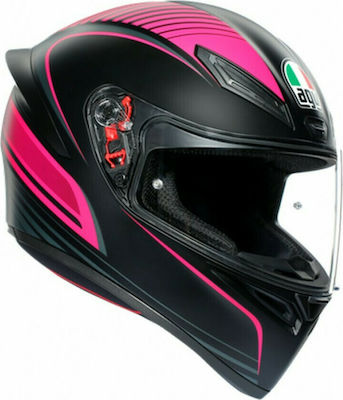 AGV K1 Warmup Full Face Helmet DOT / ECE 22.05 1500gr Black/Pink 210281A2I0-012