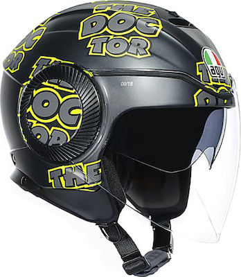 AGV Orbyt Top Doc 46 Κράνος Μηχανής Jet 1280gr με Sunvisor