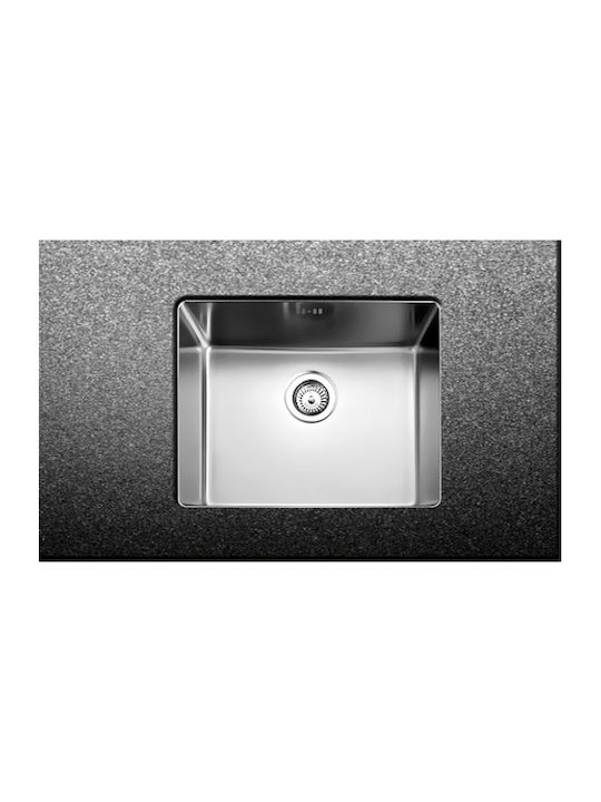 Fortinox Squadro 28055-110 Undermount Sink Inox Satin W54xD44cm Silver