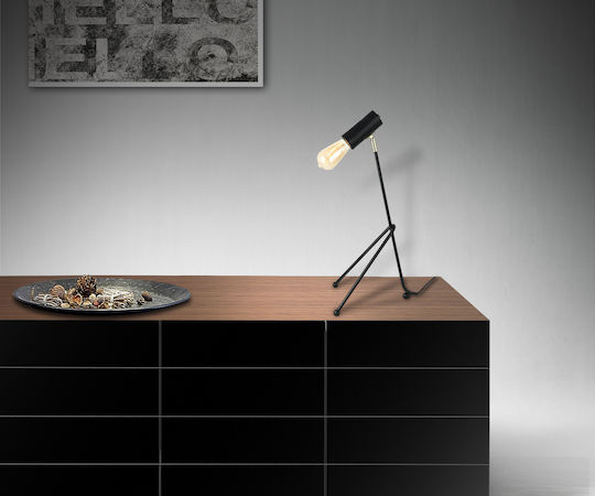 Luma Metal Table Lamp for Socket E27 with Black Base