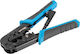 Lanberg Ethernet Internet Cable Crimping Plier RJ12, RJ11, RJ45 with Cable Cutter, Ratchet Mechanism and Insulation (Length 180mm)