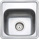 Donau 147DE Ένθετος Νεροχύτης Inox Σατινέ Μ38xΠ38cm Ασημί