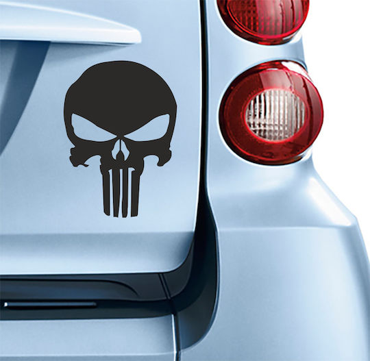 Sticker Punisher 12 x 8cm for Car Trunk in Black Colour