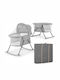 Kinderkraft Cradle Lovi with Mattress and Wheels Grey