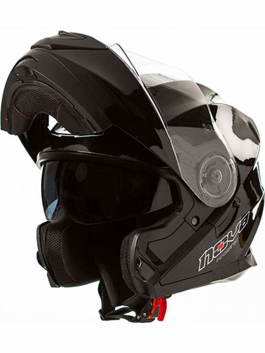 Nova Racing 510-DV Flip-Up Helmet with Sun Visor ECE 22.05 1590gr Black NV510DVB