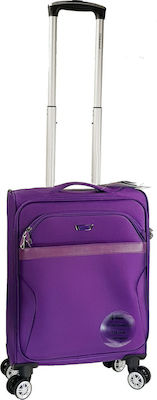 Diplomat ZC998 Valiză de Călătorie Cabină Textilă Violet cu 4 roți Înălțime 55cm