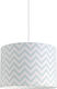 Veis Hesperis Chevron Single Bulb Kids Lighting Pendant of Fabric 60W with Drive Size E27 Mint 35x24cm