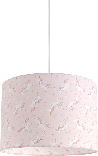 Veis Unicorn Einfaches Licht Kinderdeckenleuchte Deckenleuchte 60W mit Fassung E27 Pink 35x24cm