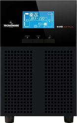 Tecnoware EVO DSP PLUS 1.0 MM HE UPS On-Line 1000VA 900W with 3 IEC Power Plugs