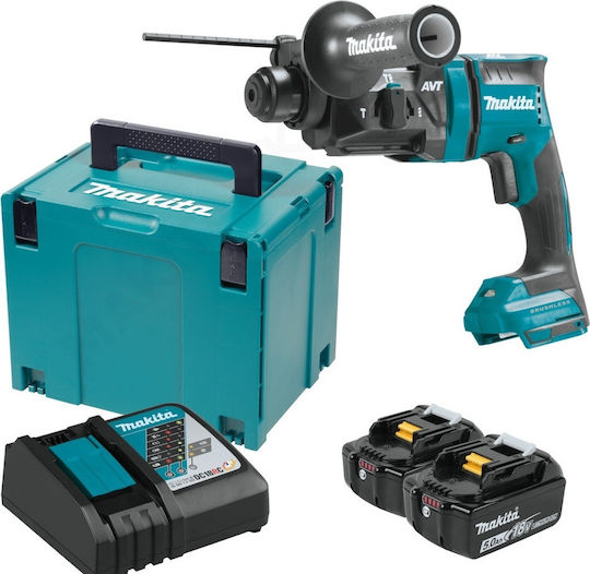 Makita Impact Demolition Hammer Battery Brushless 18V 2x5Ah with Chuck SDS Plus