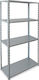 Vesta Galvanized Dexion with 4 Metallic Shelves L75xD30xH145.5cm