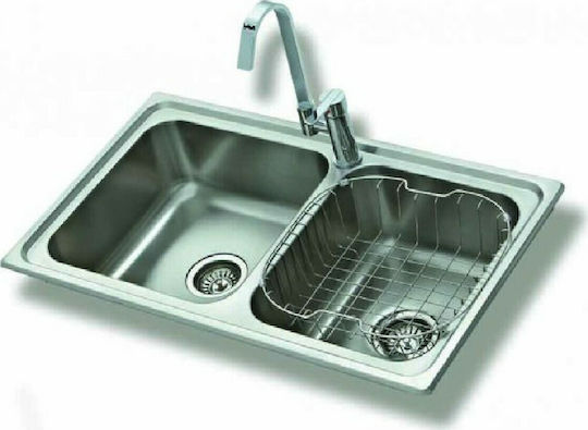 Gloria Otto-Sei ΙΙ Nova Drop-In Inox Μ86xΠ50см сребърен Gloria Otto-Sei ΙΙ Nova Drop-In Inox Μ86xΠ50см сребърен