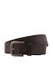 Wide Men's Belt Leather Brown