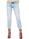 Mary Hoch tailliert Damenjeans mit Rissen in Gerader Linie