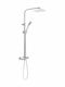 vidaXL Adjustable Shower Column with Mixer 80 - 120cm Silver