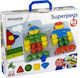 Miniland Kunststoff-Bauspielzeug Super Pegs Board für Kinder ab 2+ Jahren