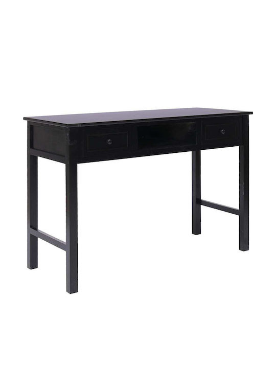 Birou din Lemn Masiv Negru 110x45x76buc