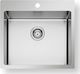 Asil AS 383 Drop-In Sink Inox Satin W54xD50cm Silver